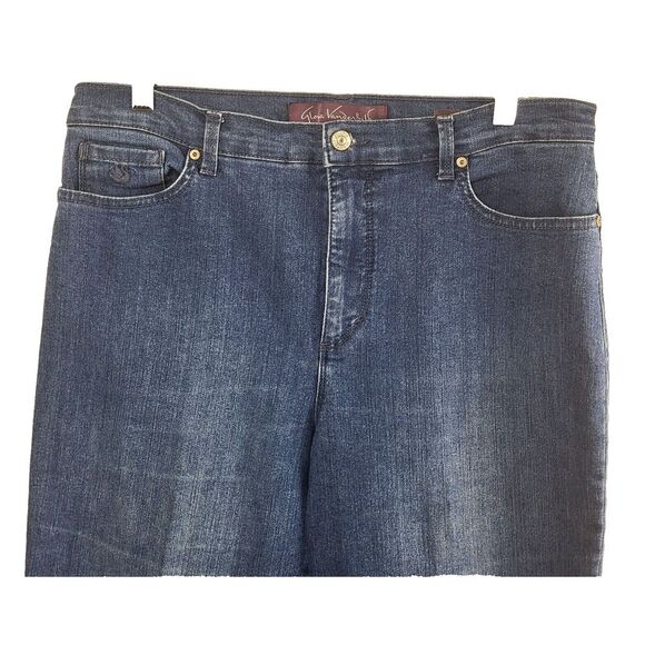 Gloria Vanderbilt Amanda Size 12 Blue Denim Jeans Cotton Stretch 32 x 30 inches - Picture 6 of 14